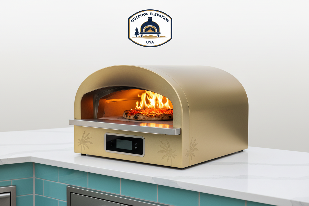 Outdoor Elevation Miami Built-In Pizza Oven